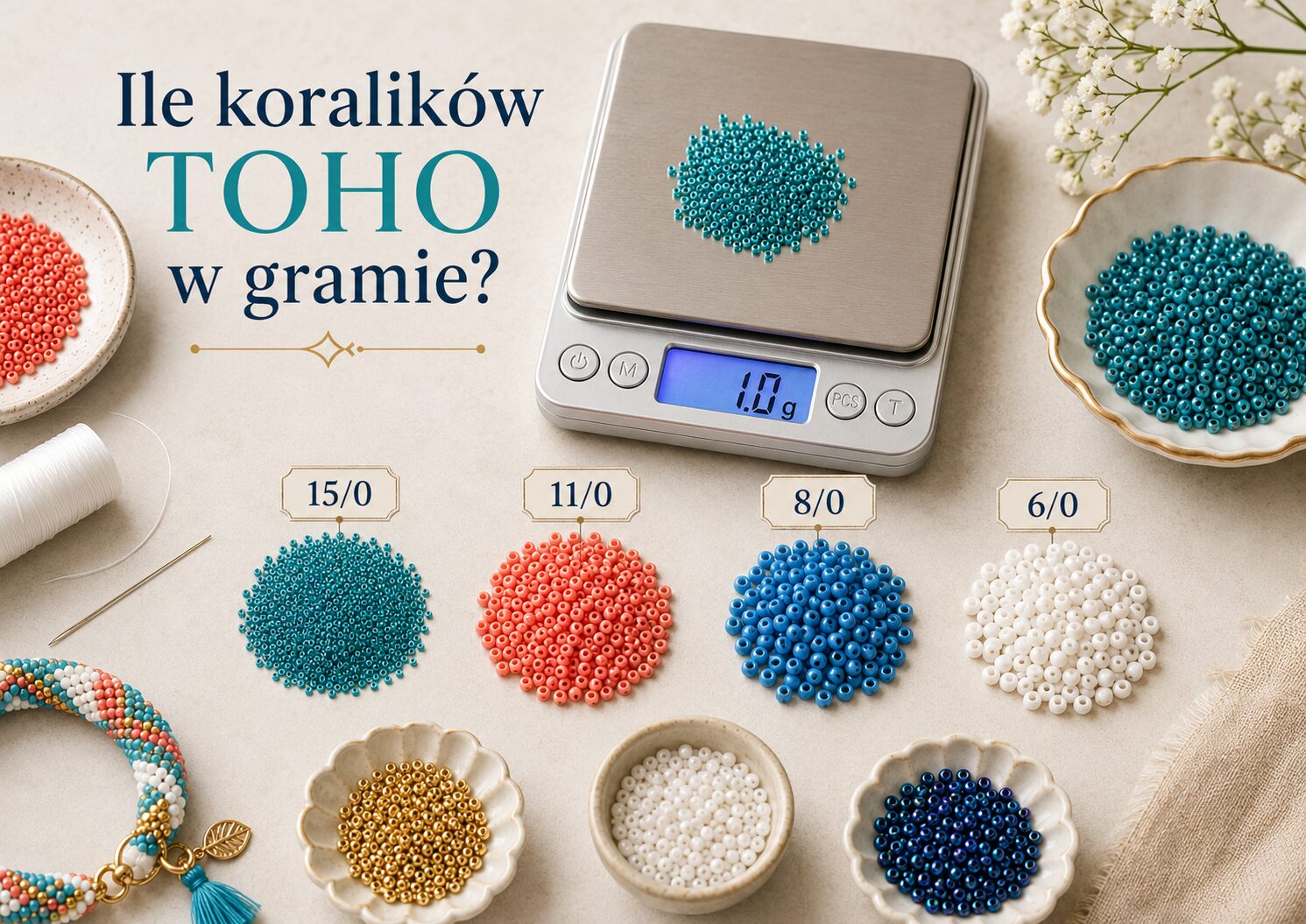 Ile koralików TOHO w gramie.