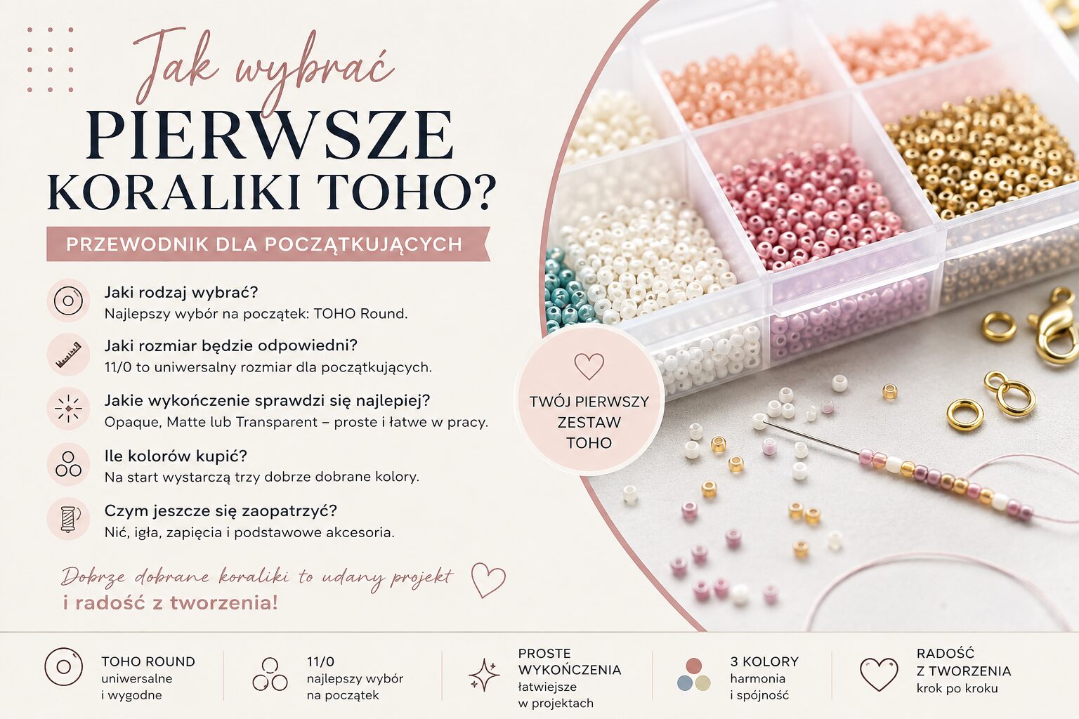 Jak wybrać pierwsze koraliki TOHO?