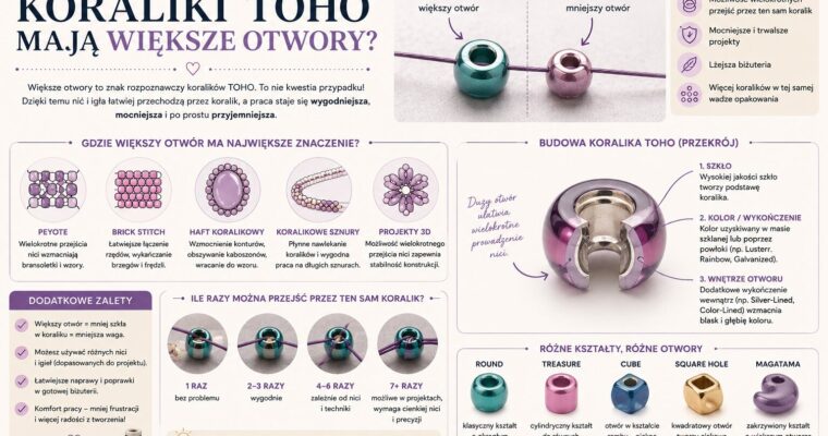 Otwory w koralikach TOHO- dlaczego są duże?