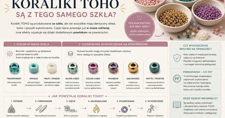 Czy wszystkie koraliki TOHO są z tego samego szkła?
